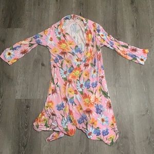posh peanut floral pink robe